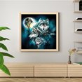 thumbnail image 3 of Pintura al óleo por números imagen DIY dibujo pintura noche lobo pintura decoración arte Hugtrwg Para estrenar, 3 of 9