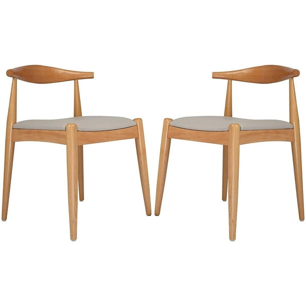 MidCentury Side Modern Dining Chairs, Armless Wooden LowBack Dining