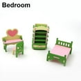 thumbnail image 7 of Walbest Colorful Wooden Doll House Furniture Room Set, Wood Miniature Bathroom/ Living Room/ Bedroom/ Kitchen House Furniture Dollhouse Doll Decoration Accessories Pretend Play Kids Toys, 7 of 7