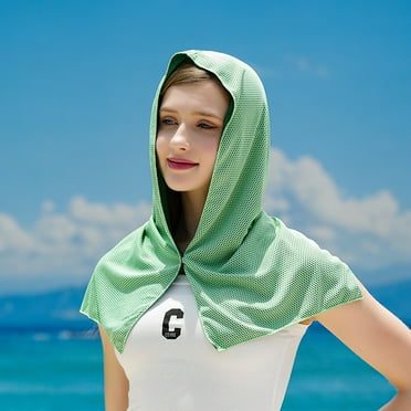 Sun Shawl UV Sun Protection UPF 50  Beach Travel Scarf Wrap Summer Cover Up Cooling Blanket,Grass Green