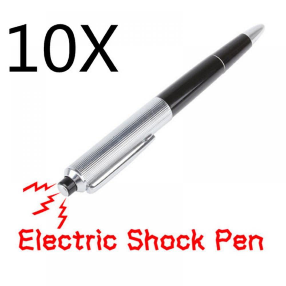 2/5/10X Shocking Electric Shock Novelty Metal Pen Prank Trick Joke Toy Gift Fun