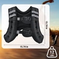 thumbnail image 5 of Weighted Vest, 12 lbs Strength Training for Women Men Reflective Stripe Workout Running Walking, 5 of 7