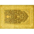 thumbnail image 1 of Ahgly Company Machine Washable Indoor Rectangle Persian Yellow Traditional Area Rugs, 6' x 9', 1 of 4