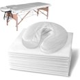 thumbnail image 1 of Disposable Single Use Fitted Massage Face Cradle Covers (25, white), 1 of 1