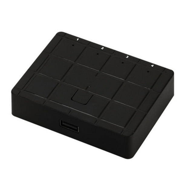 Caja de interruptor de intercambio de impresora USB 2.0 4 en 1 Salida Adaptador de interruptor de conmutador de escáner de impresora de computadora Speravity EL5373-00B