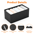 thumbnail image 4 of PLUMEBAY 18 Pack Drawer Organizer for Clothes, Dresser Drawer Organizer Bins, Closet Storage Dividers, Black, 4 of 6