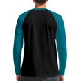 thumbnail image 3 of Mens Baseball Shirt Casual Raglan Long Sleeve Crewneck Color Block T-Shirt Lightweight Vintage Tops, 3 of 5