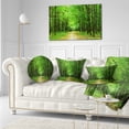 thumbnail image 3 of Designart Pathway in Green Forest - Landscape Photography Throw Pillow - 12x20, 3 of 5