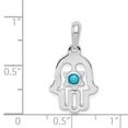 thumbnail image 4 of 14K White Gold Charm Pendant Synthetic Turquoise 25 mm 13, 4 of 4