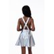 thumbnail image 4 of Txlixc Vestido de mujer, vestido de tirante sin mangas de cuello cuadrado brillante láser con tirantes cruzados Txlixc moda, 4 of 5