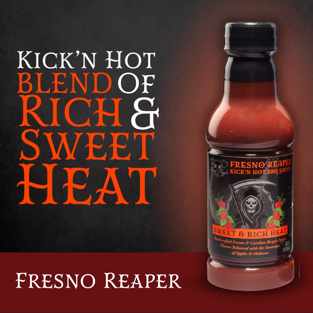 Tony Pigg's Kick'n Hot BBQ Sauce Gift Set - (3-19oz Bottles - Fresno Reaper, Ghost, Creeper Flavors) - Hand-Crafted Spicy Barbecue Sauce made w real hot peppers and Nothing Artificial - image 5 of 5