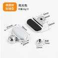thumbnail image 1 of 4Pcs Oval Mirror Fixing Clips Zinc Alloy Bathroom Use Easy Installation Silver, 1 of 8