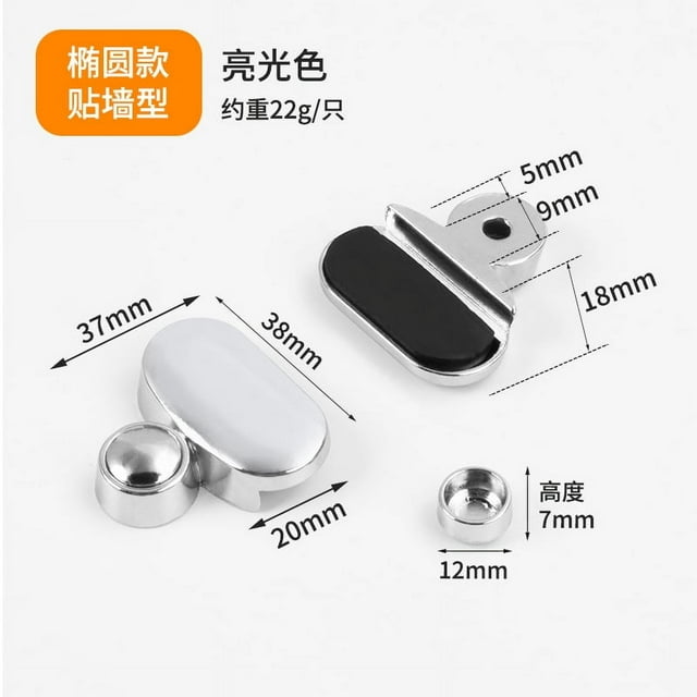 Kit de 4 Clips pour Miroir pour Salle de Bain en Alliage de Zinc, Clips de Montage pour Miroir, Installation Facile et Support de Fixation en Verre Robuste