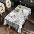 thumbnail image 6 of Halloween Spider Web Pattern Rectangle Tablecloth 60"x120",Waterproof Polyester Rectangle Table Cloth, Wipeable Spillproof Polyester Tablecloth for Dining, Camping, Indoor and Outdoor, 6 of 6