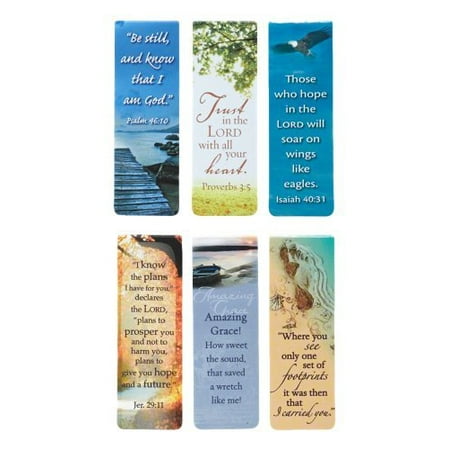 Set of 6 Scenic Nature Inspirational Magnetic Bible Verse Bookmark with ...