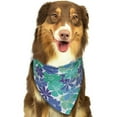 thumbnail image 5 of Dog Bandanas, Blue Abstract floral Adjustable Dog Scarf Triangle Bib Handkerchief Accessories for Small Medium Large Dogs, Cats, Pets, 5 of 6