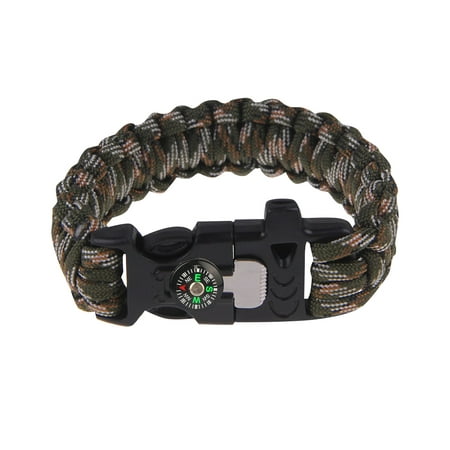 Survival Bracelet with Compass/Whistle Buckle - (The Best Survival Bracelet)
