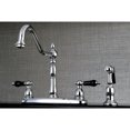 thumbnail image 2 of Kingston KB1751PKLBS Duchess Two-Handle 4-Hole 8" Centerset Kitchen Faucet with Brass Sprayer in Polished Chrome, 2 of 7
