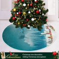 thumbnail image 6 of FMSHPON Christmas Village Xmas Christmas Tree Skirt Stand Mat for Holiday Party Decoration Indoor Outdoor 48 inches, 6 of 6