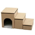 thumbnail image 1 of Stairs Foldable Dog Comfortable and Durable Three-in-one Design Stairs with Storage and House 3-Step Stairs Non-Slip Dog Ramp for Small Dogs and Cats or Pets, 1 of 7