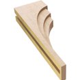 thumbnail image 6 of 4"W x 8"D x 24"H Thin Rockford Rough Cedar Woodgrain TimberThane Corbel, Primed Tan, 6 of 6