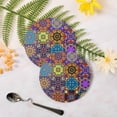 thumbnail image 3 of GZHJMY Mexican Talavera Round Coaster, 4 Pcs Heat Resistant Absorbent Drink Coaster for Kitchen Bar Cafe Decor, 3 of 7