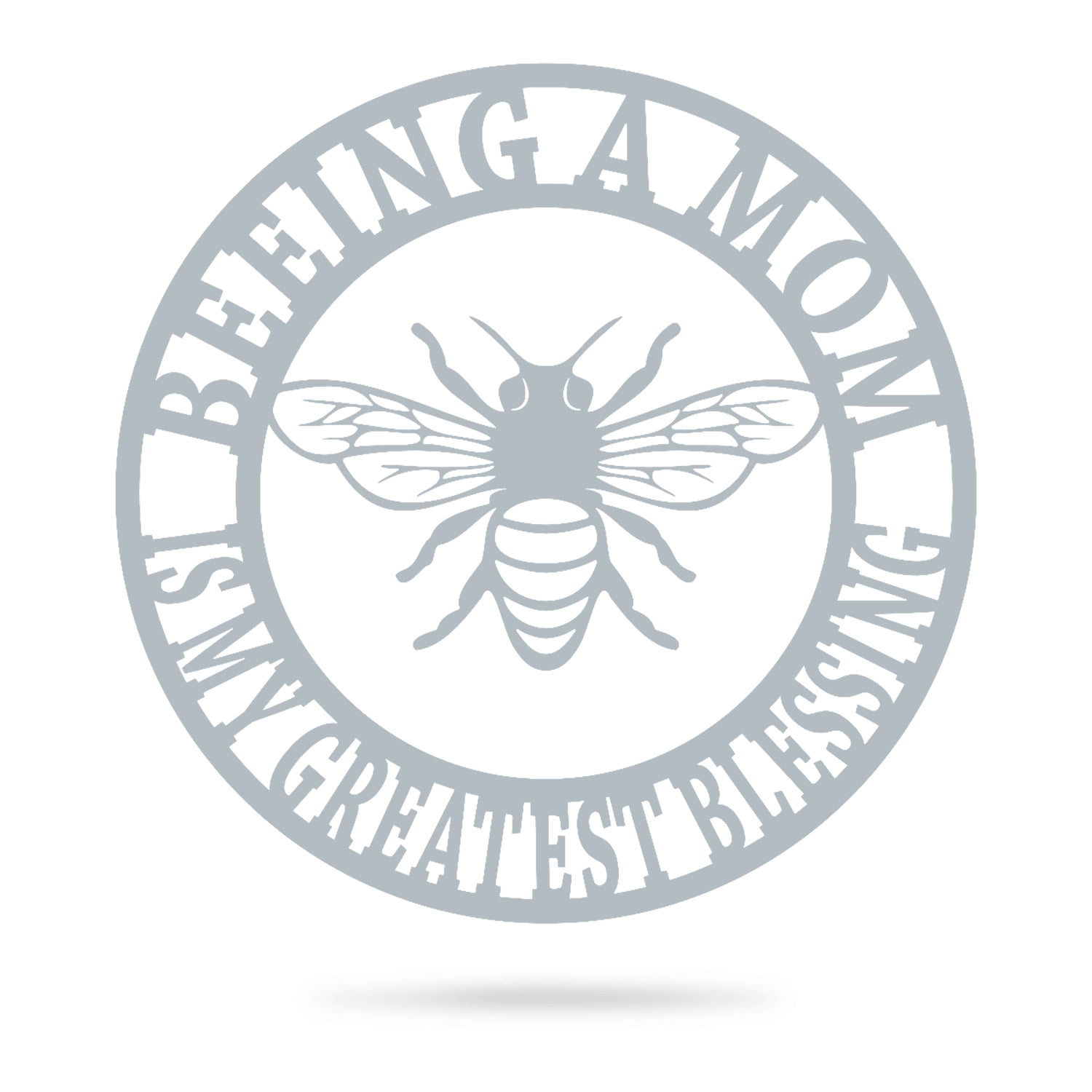 RealSteel Beeing A Mom Wall Art - Celebrating Motherhood (24"/ Red)