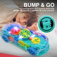 thumbnail image 5 of Ucradle Light Up Transparent Car Toys for Kids, Bump and Go Toy Car with Colorful Moving Gears, Music, and LED Effects, Vehicles Toys for Toddlers Kids Child, Great Birthday Gift Idea, Green, 5 of 8