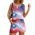 thumbnail image 4 of Matching Sets Women Clothing American Flag Graphic Two Piece Usa Sets Lounge Vacation Beach Airport Travel Outfits, 4 of 8