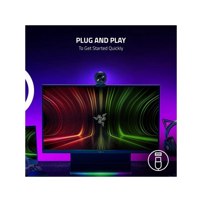 Razer Kiyo X Full HD Streaming Webcam: 1080p 30FPS or 720p 60FPS - Auto  Focus - Fully Customizable Settings - Flexible Mounting Options - Works  with