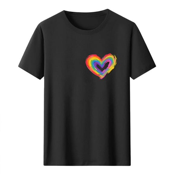 Tnhcen Summer Essential Cotton Crewneck Tee with Colorful Print – Loose Fit Basic Short Sleeve Shirt for Men Casual Summer Style Durable Ring-Spun Cotton S-3XL