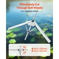 thumbnail image 2 of VEVOR Lake Weed Cutter, Pond Aquatic Plant Cutting Tool with 48 in Max. Cut Width, Sharp and Heavy-Duty Steel Blades, Pond Rake with 30 ft Throw Rope, for Cattail, Phragmites, Lilly Pads & Chara, 2 of 9