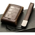 thumbnail image 4 of Vitodeco Genuine Leather Smart Key Fob Case Compatible with Jeep Wagoneer, Jeep Grand Wagoneer, Jeep Grand Cherokee (New 5-Button, Brown), 4 of 4