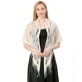 thumbnail image 5 of Dalrosia Triangle Lace Shawls and Wraps for Evening Dresses with Tassels for Evening Party Mesh Wedding Shawls, 5 of 6