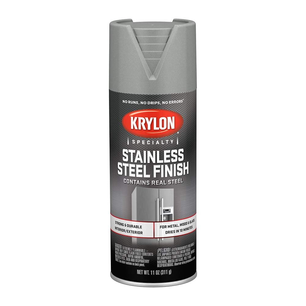 Krylon K02400007 Stainless Steel Finish Spray Paint, Stain Steel, 11 Stainless Steel Finish Spray Paint