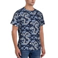 thumbnail image 2 of Bixox Men's Dragon Printed Short Sleeve Skinny Athletic T-Shirt, 2 of 6