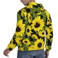 thumbnail image 6 of Wukai Sunflowers In Vintage Print Men Hoodies Fleece Sweatshirts Long Sleeve Sweaters Pullover Fall Outfits Winter Clothes-4X-Large, 6 of 7