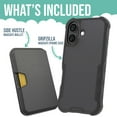 thumbnail image 3 of Smartish® iPhone 16 Magnetic Case with MagSafe Wallet - Gripzilla - Magsafe Compatible Armor Grip Cover + Detachable Magnetic Credit Card Holder - Black Tie Affair, 3 of 6