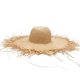 thumbnail image 3 of Sombreros de paja hechos a mano para mujer, gorros de Sol de ala ancha grande, de rafia Natural de alta calidad, para playa, Panamá, para vacaciones, nuevos, 3 of 4