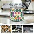 thumbnail image 6 of Yayeee Ashtray with Lid for Cigarette Smokeless Stainless Steel Home Ash Holder, Purple Clover Pattern, 6 of 7