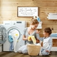 thumbnail image 5 of MODE HOME Large Laundry Sign for Laundry Room Decor 24''×12'' Farmhouse Laundry Room Wall Decor The Laundry Co Wash Dry Fold Repeat Wooden Sign, 5 of 6