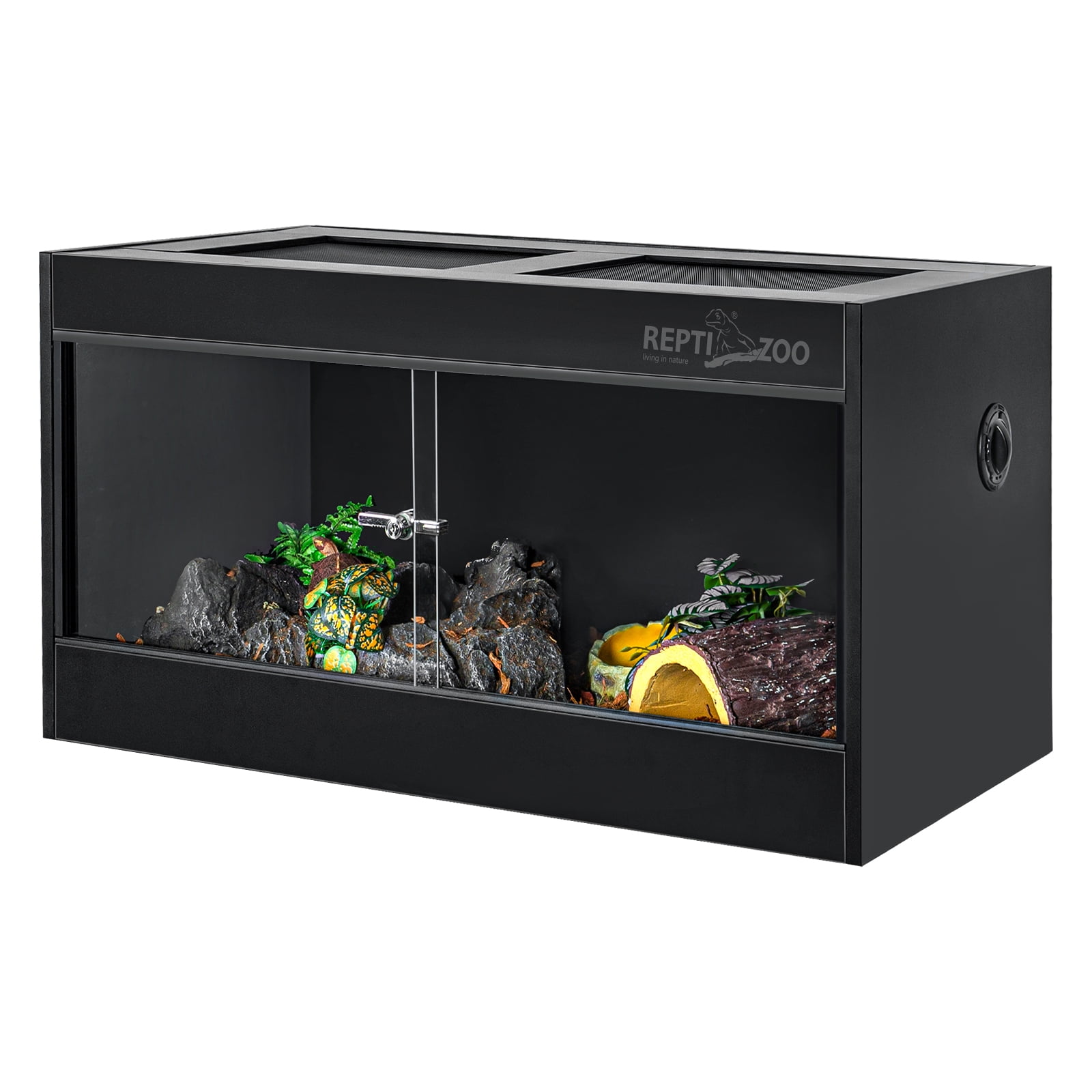 GUZZLO 40 Gallon PVC Reptile Enclosure, 36x18x18 , Black - Walmart.com