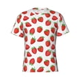 thumbnail image 4 of Vsdgher Strawberries Print Men's Dry Fit Mesh Athletic Shirts Moisture Wicking Tennis T-Shirt Tops, 4 of 9