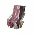 thumbnail image 4 of Pink Soft Flannel Fleece Throw Blanket, Drawing Girl with Butterflies Floral Ornaments Swirled Branches, Cozy Plush for Indoor and Outdoor Use, 50" x 60", Pale Pink Maroon White, by Ambesonne, 4 of 6