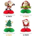 thumbnail image 2 of RV 9 piezas de centros de mesa de panal de Navidad – Decoraciones de mesa de Navidad vintage Papá Noel pan de jengibre muñeco de nieve bolas de pastel tapas de mesa centros de mesa de Navidad 3D temáticos vintage brillar Electrónica, 2 of 5