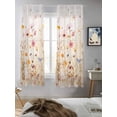 thumbnail image 5 of Spring Floral Curtains 72 Inch Length,Sheer Curtains for Bedroom Living Room Window Pastoral Botanical Summer Flowers Vintage Rod Pocket Drapes Kitchen Curtains Small Half Window 52"x72" 2 Panels, 5 of 7