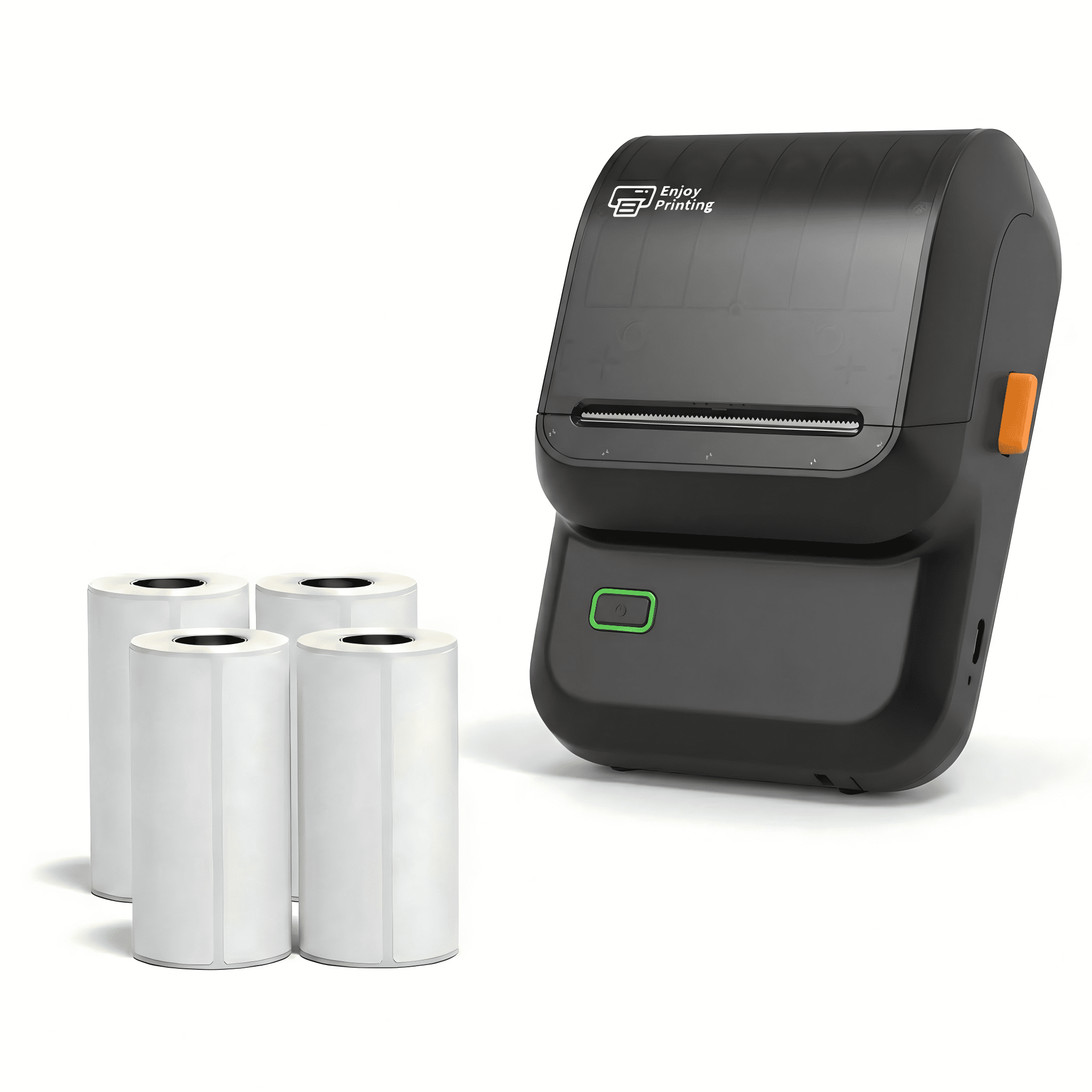 Portable Thermal Label Printer – App with 500+ Icons & Editable Templates, 203DPI, No-Ink Low Cost – for Small Business: Jewelry, Bakery, Clothing, Thank You & Logo Labels