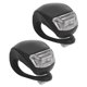 thumbnail image 1 of Dos luces delanteras y traseras de bicicleta, led, luz de advertencia de silicona de ahorro de energía, luz blanca (dos negras), 1 of 10