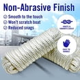 thumbnail image 5 of Better Boat Dock Lines Boat Ropes for Docking 3/8" Line 15 feet Braided Nylon Rope White 4 Pk, 5 of 7