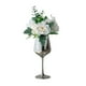 thumbnail image 3 of Mini ramo de flores artificiales, jarrón de bonsái, arreglo Floral, adornos en maceta para mesa de jardín, centros de mesa, decoración de boda de blanco alto Gloria Flores de bonsái, 3 of 9